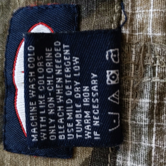 Zoey Beth Embroidered Camo Frayed Hem Pleated Grommet Mini Skirt M Green Y2K - Picture 9 of 16